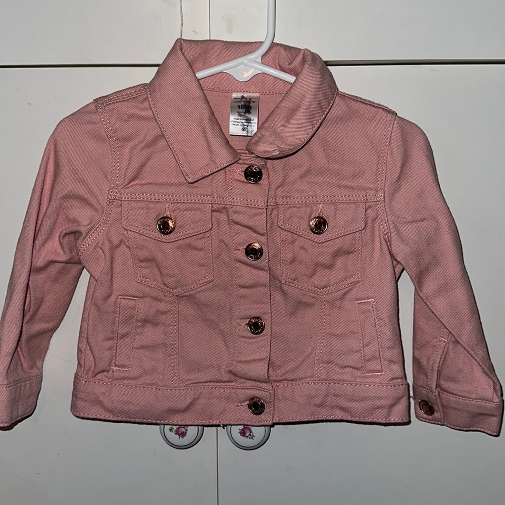 Carters 18 months pink jean jacket